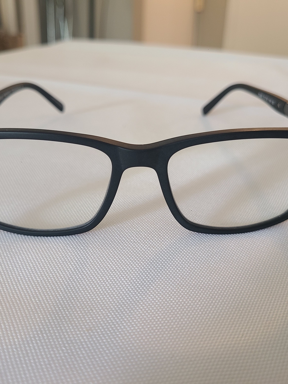 TurboflexMatte Black Rectangular Eyeglass Frames 51 16 140